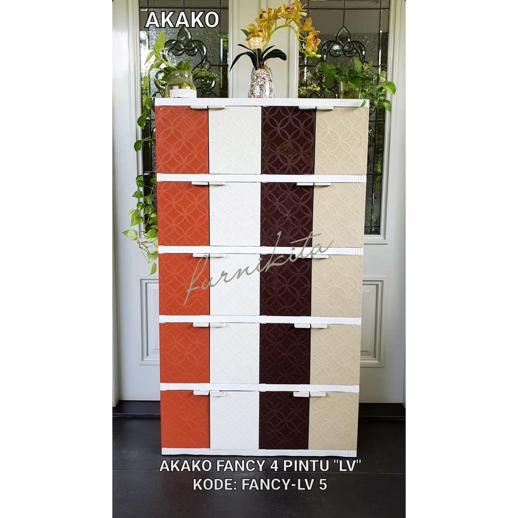 JUMBO - LEMARI PAKAIAN PLASTIK SERBAGUNA AKAKO FANCY