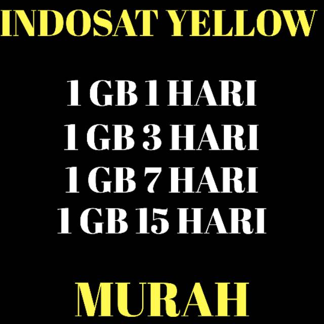 Paket Kuota Indosat Yellow 1 GB Murah