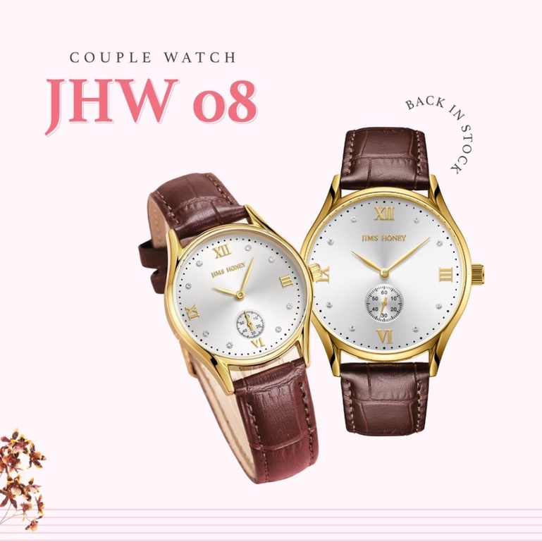 JAM TANGAN JHW 08 COUPLE JIMS HONEY JAM TANGAN KULIT CROCO (HARGA SATUAN)