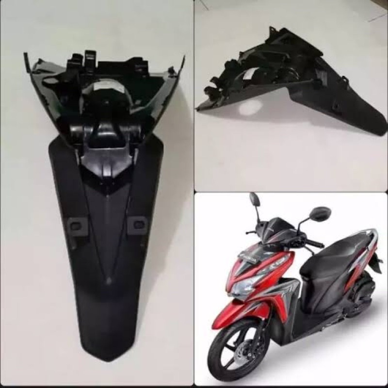 SPAKBOR BELAKANG EKOR REAR FENDER RR VARIO 125 Fi INJEKSI VARIO TECHNO CBS 125 FI 2012 2013 MEREK WIN