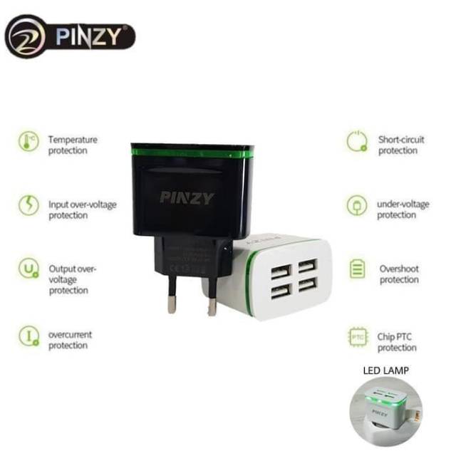 CHARGER PINZY 4 PORT USB WITH LED T22 SERIES