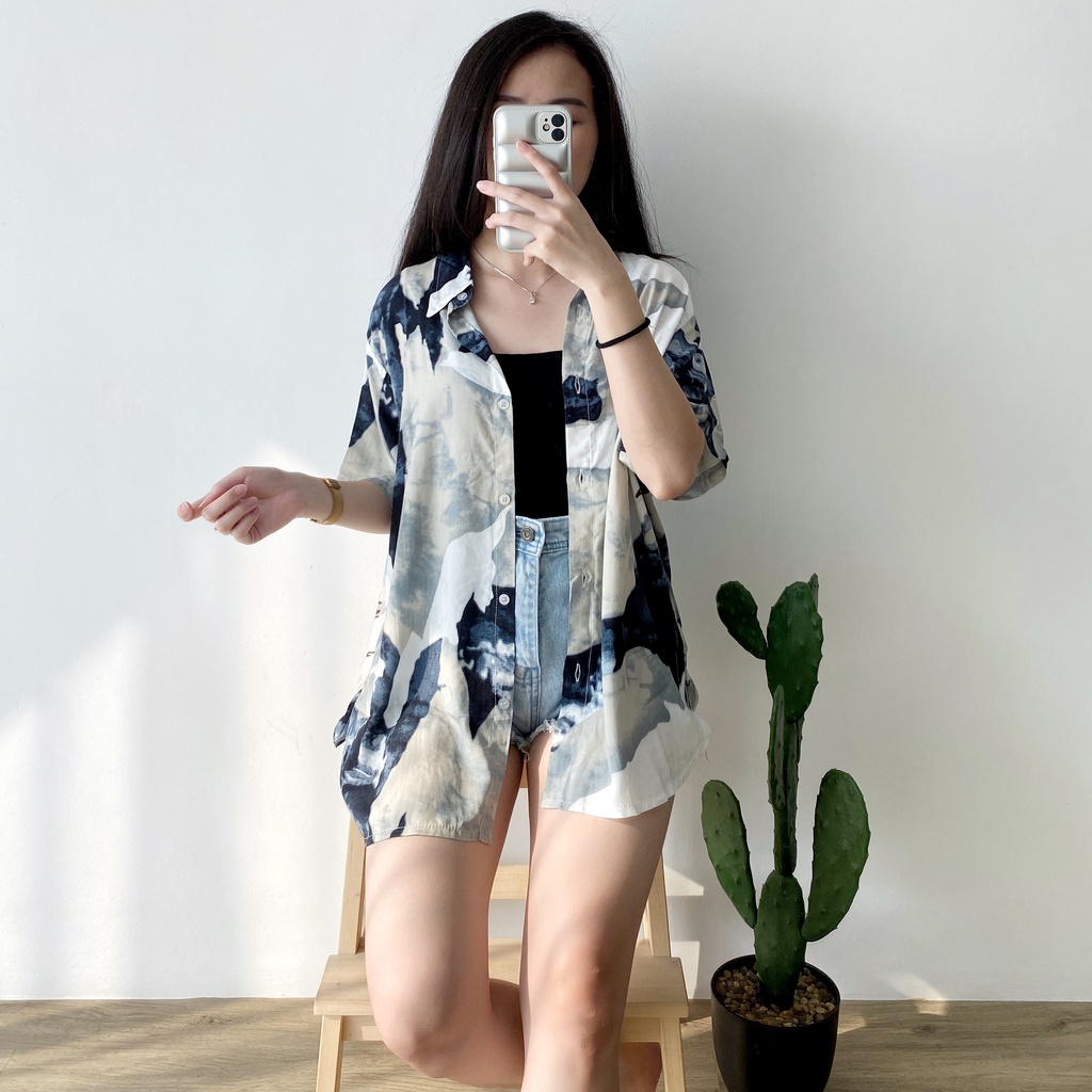 SALE CUCI GUDANG - KEMEJA RAYON PREMIUN -  OVERSIZE TEE -  SUMMER SHIRT - BLOUSE WANITA - KEMEJA MURAH - KEMAJA WANITA RAYON - ATASAN RAYON