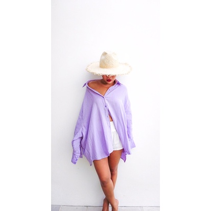 SKY OVERSIZED SHIRT LILAC / PEACH