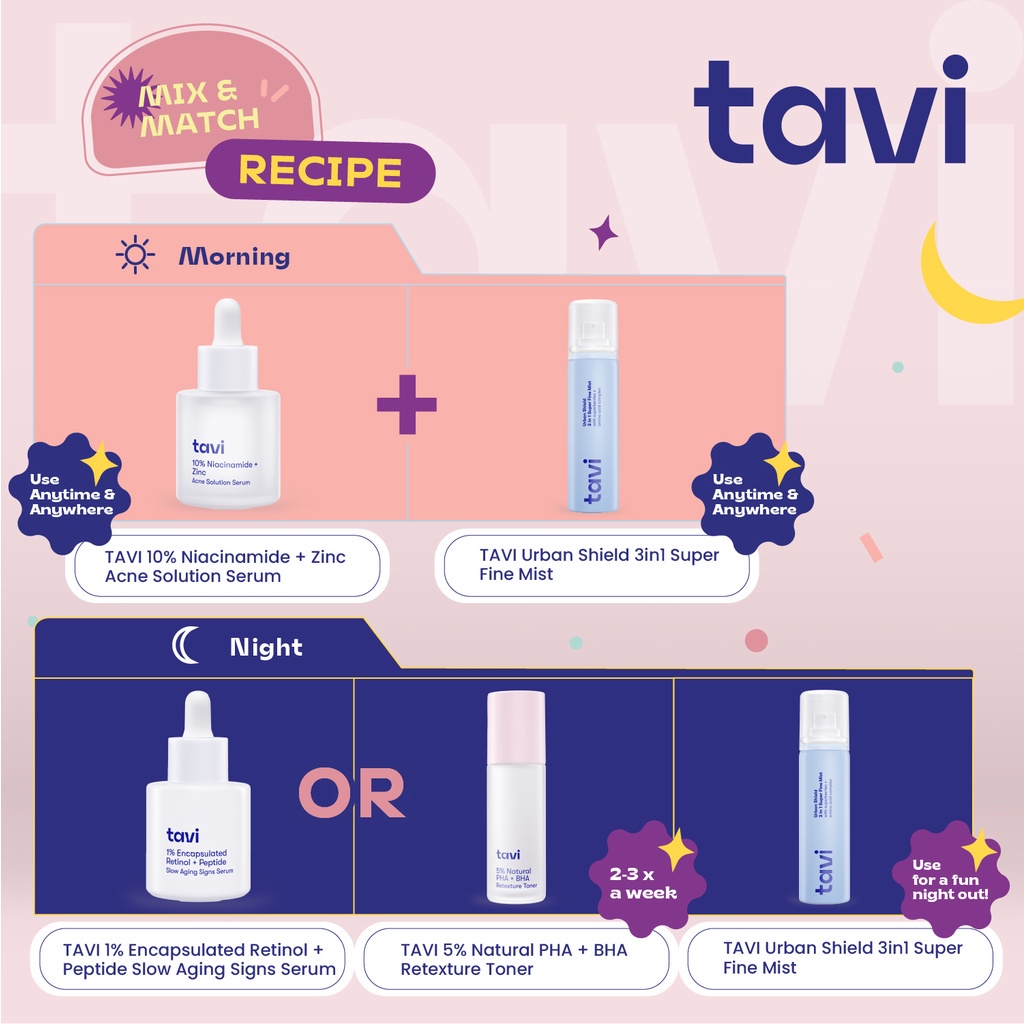 TAVI 10% Niacinamide + Zinc Acne Solution Serum 30 ml - Solusi kulit berjerawat