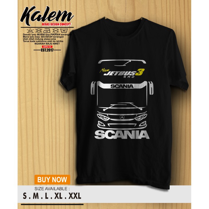 Kaos Baju Bismania Community Scania New Jetbus 3 SHD KALEM CLOTHING -mitrabaru