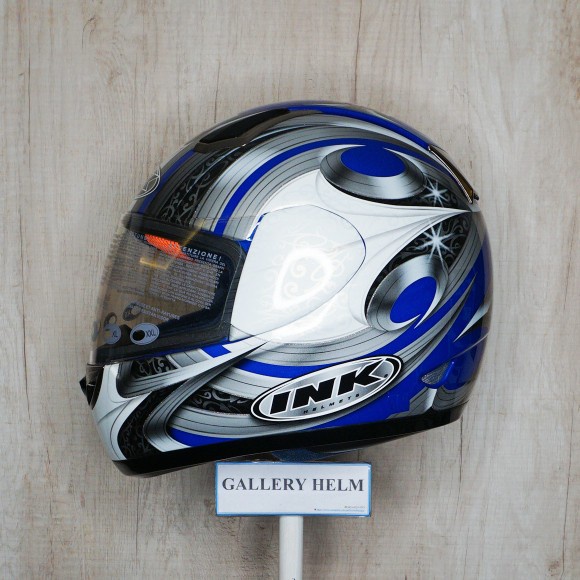 INK GP 2 Race Chromo #1 Deep Blue Silver / helm full face / helm original / helm murah / helm ink or