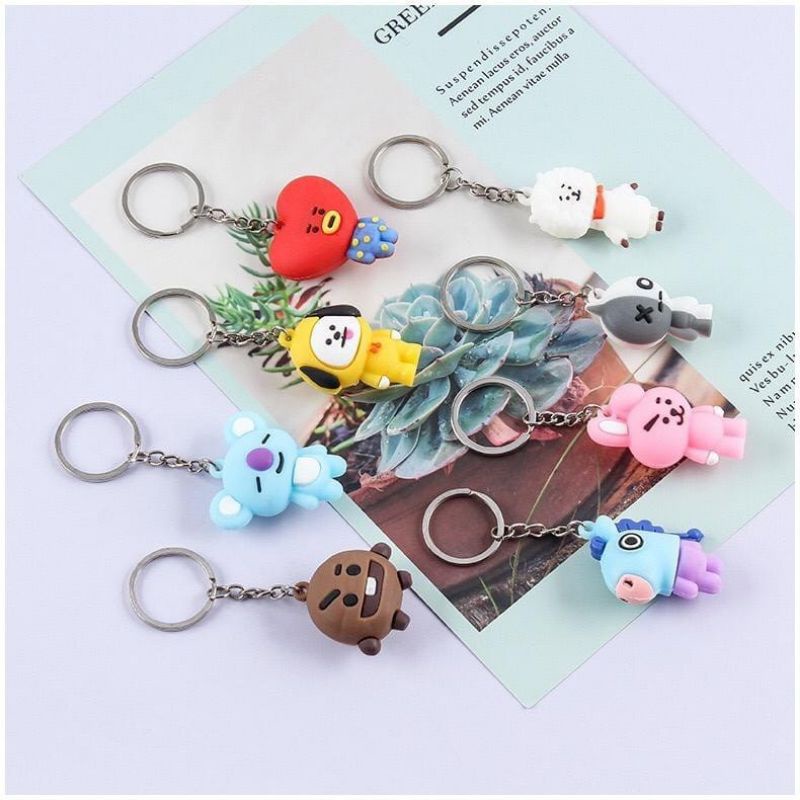 Gantungan kunci karakter BTS/Gantungan Kunci lucu/Gantungan Kunci BT21