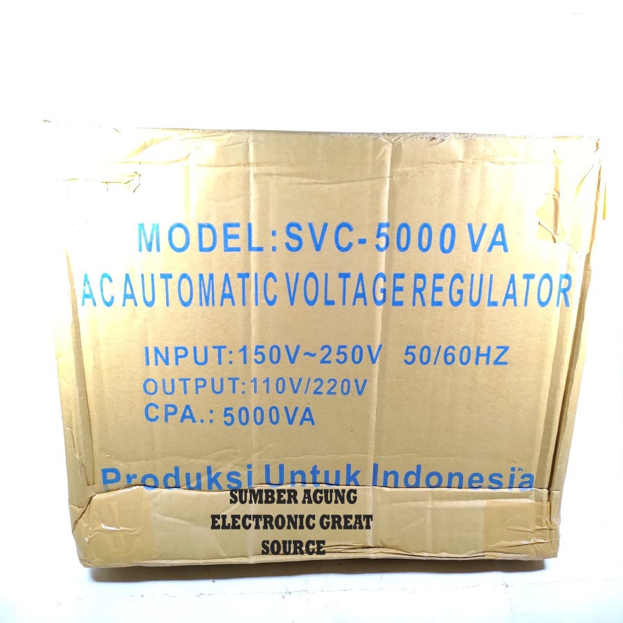 Stavol Matsunaga SVC5000VA Stabilizer 5000W Dengan Saklar MCB C25