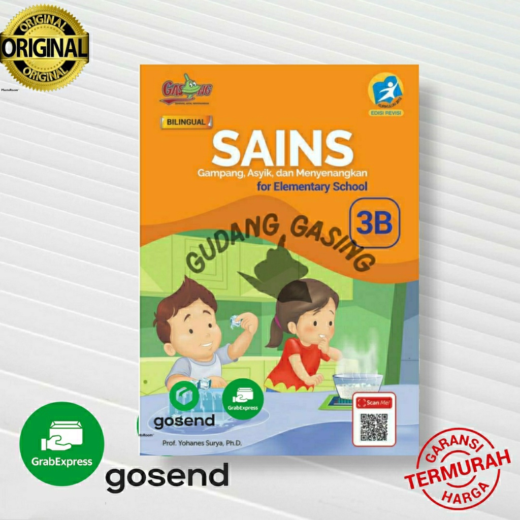 Buku SAINS GASING Kelas 3B BILINGUAL SD  Kurikulum 2013 K13 Bilingual Karangan Prof. Yohanes Surya