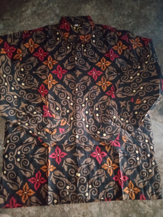 Kemeja Batik Panjang Kawung Gradasi  Katu Halus