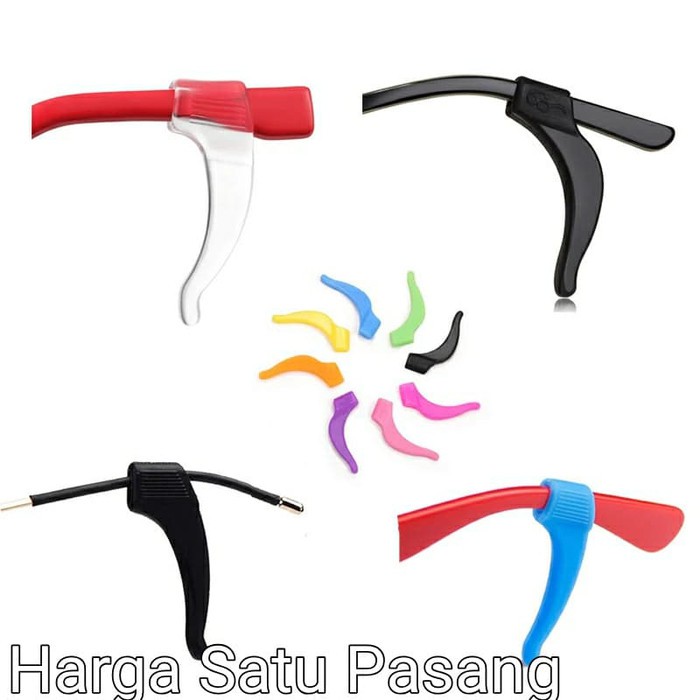 BISA COD - PENAHAN KACAMATA EAR HOOK SILICONE PENGAIT KAITAN TELINGA EARHOOK PEYANGGAH ANTI SLIP