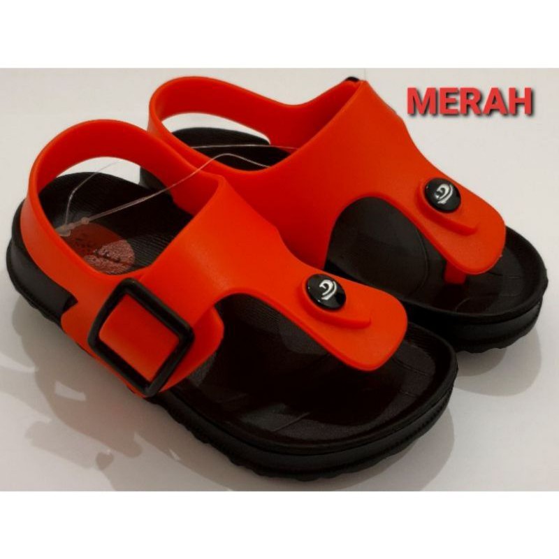 DX-213D-GN Sandal Karet Jepit Anak Tali Belakang Merek Dulux Ukuran 24-29