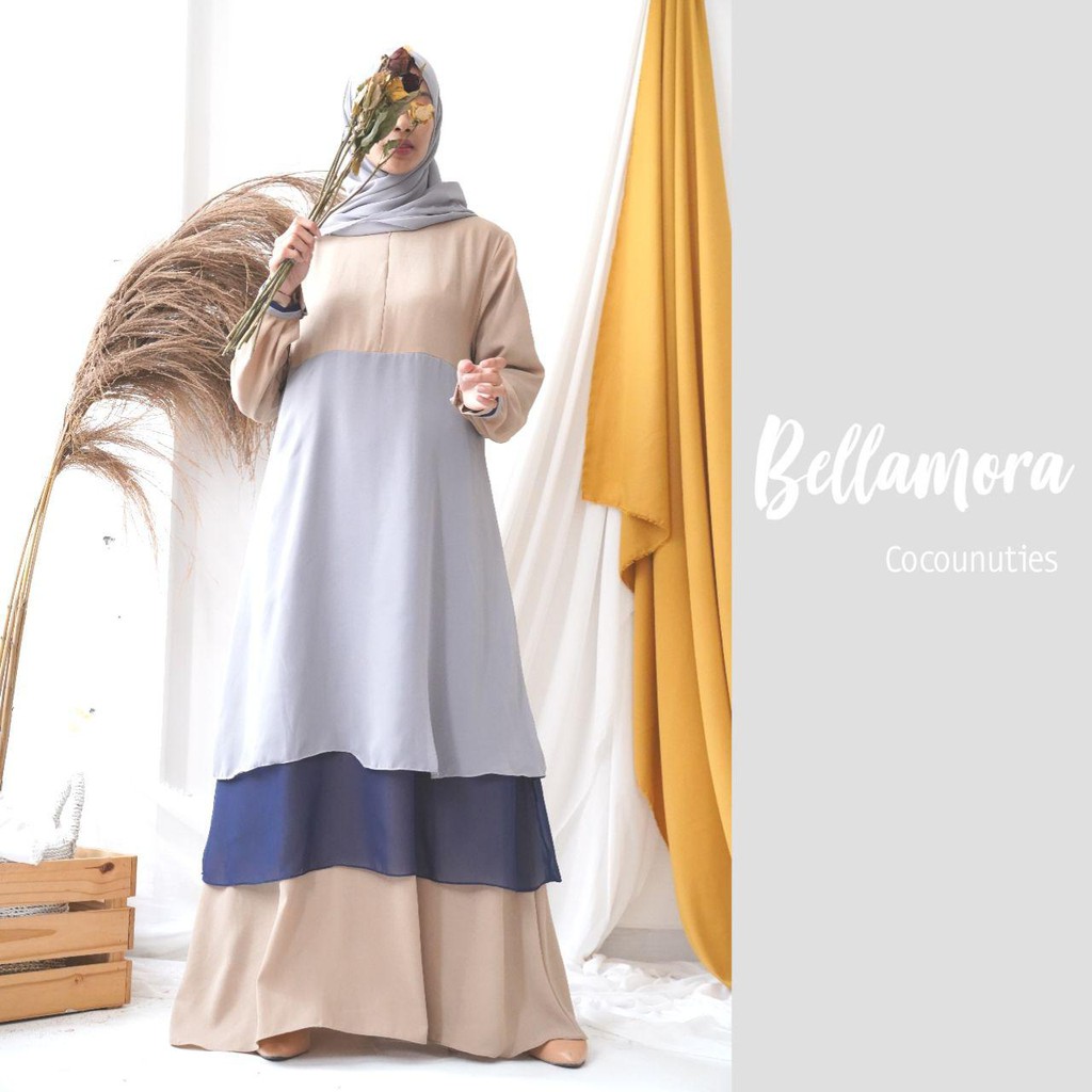 Zamzam Gamis Bellamora Bahan Wollycrepe Caltri Terbaru