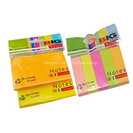 

Sticky Notes BIG 76mm x 51mm 5 Warna [Memo]