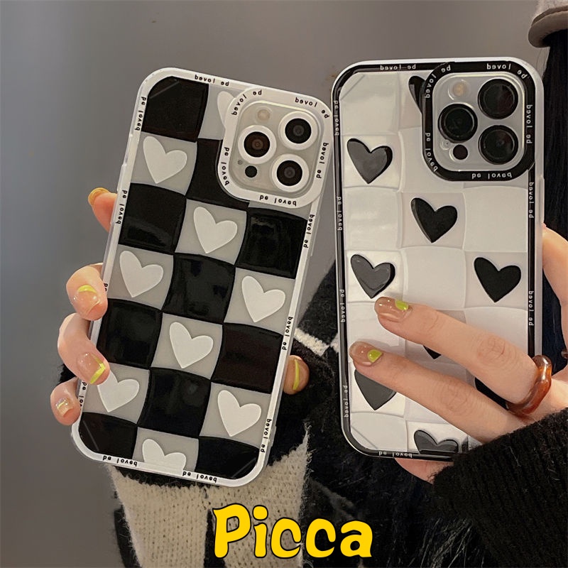 Soft Case Tpu Motif Papan Catur Hati Untuk Realme C25 C25S C31 8 9 PRO 9I C35 C11 2021 C25Y C20 C12 C21 5 5I 6I 8I C20A