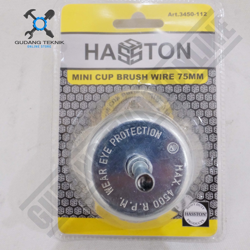 Hasston 3450-112 Sikat Gerinda Mini Model Mangkok 75mm - Sikat Baja Hasston Prohex 75 mm