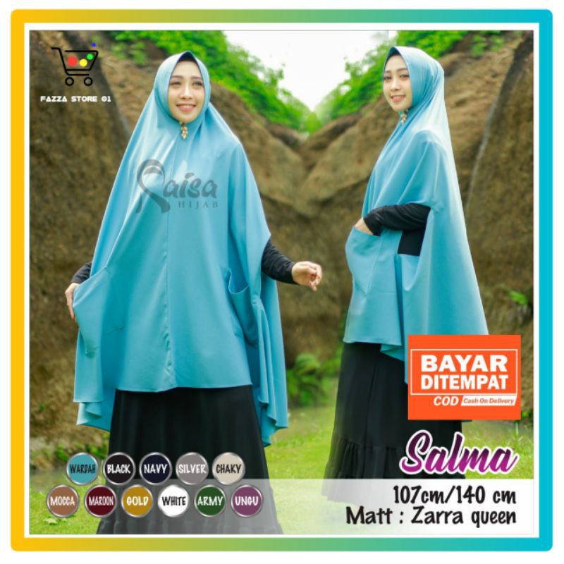 Jilbab Instan Khimar Hijab syar'i Modis Hijab Terbaru Raisa Ori Salma Kerudung Termurah COD