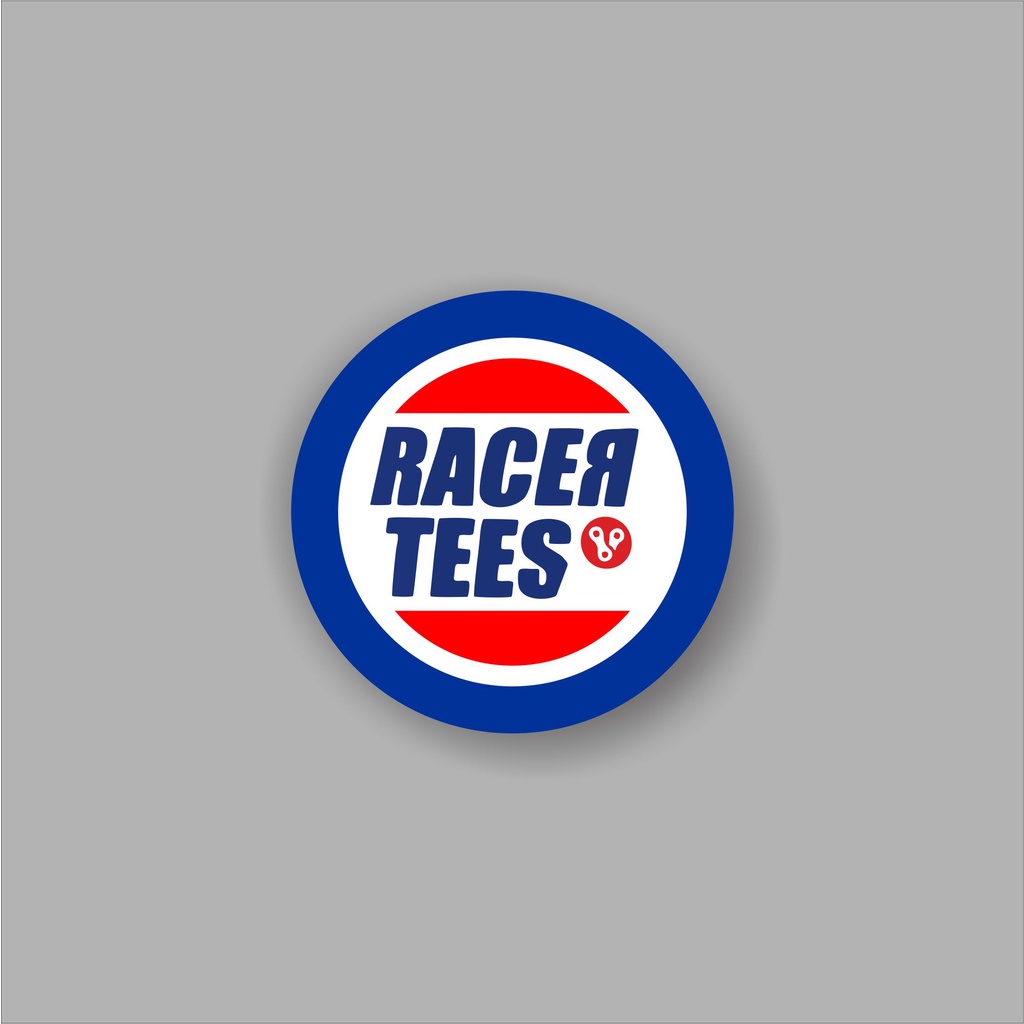 

Stiker brand stiker distro Racertees bahan graftac anti air
