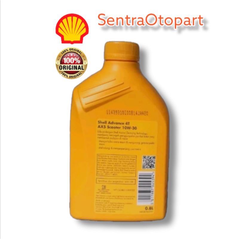 Oli Shell Ax 5 Matic 800 ml 10W30