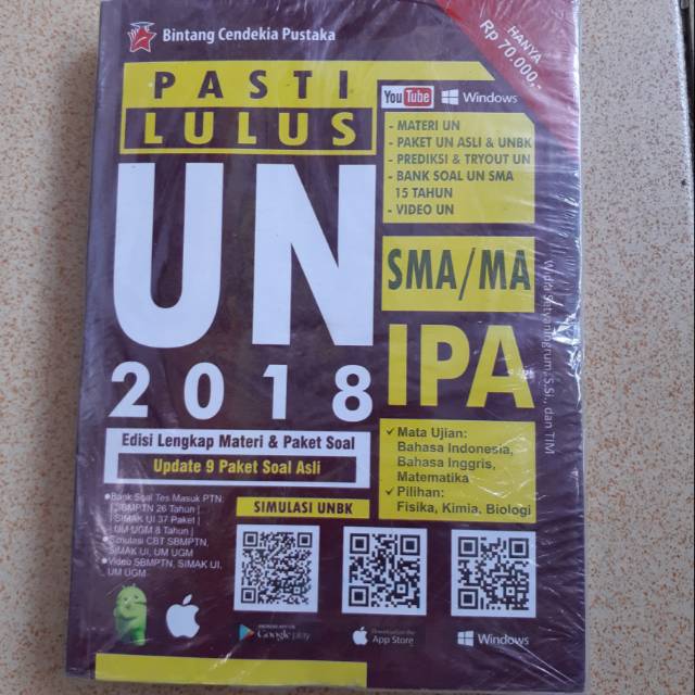 Buku Pasti Lulus UN SMA MA IPA 2018