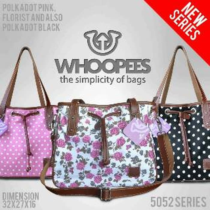 Tas Wanita Whoopees Sling Shoulder Tote Bag Selempang Cantik Cewek Branded Import Murah