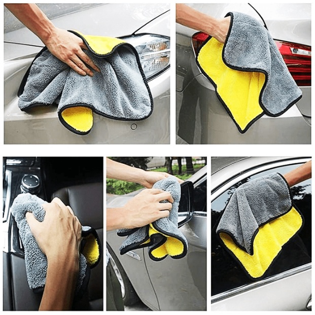 Kain Lap Microfiber Serbaguna 30x30cm Kain Lap Mobil Motor 2 Sisi Multifungsi HM012 - XOBOX