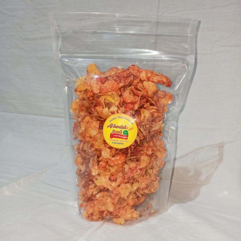 

Emping Jagung Pedas Manis [250 gram/Standing Pouch]