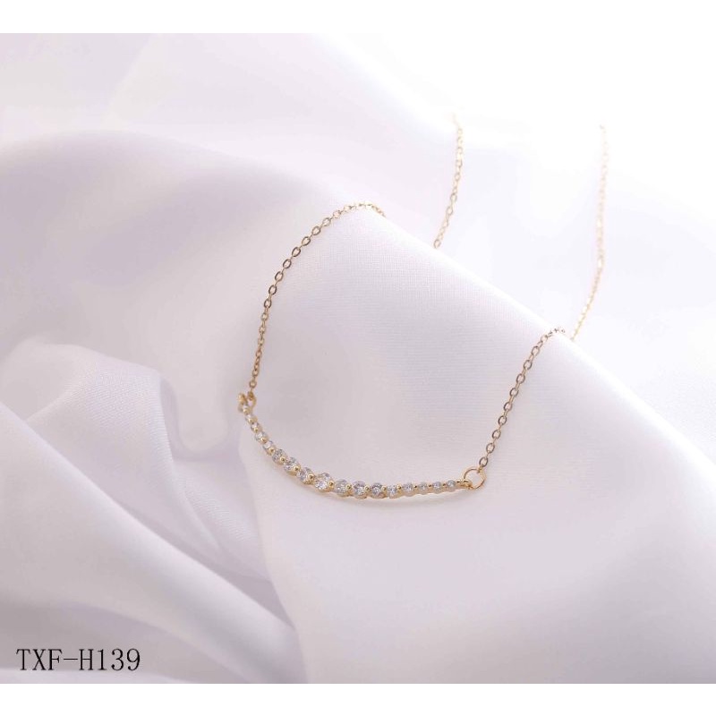 Kalung Titanium Permata Perhiasan Wanita Jewellery H139