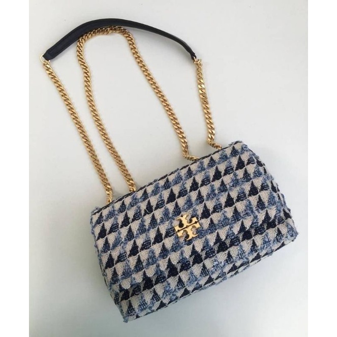 Shoulder Bag wanita Tory Burch Kira Chevron Tweed Small