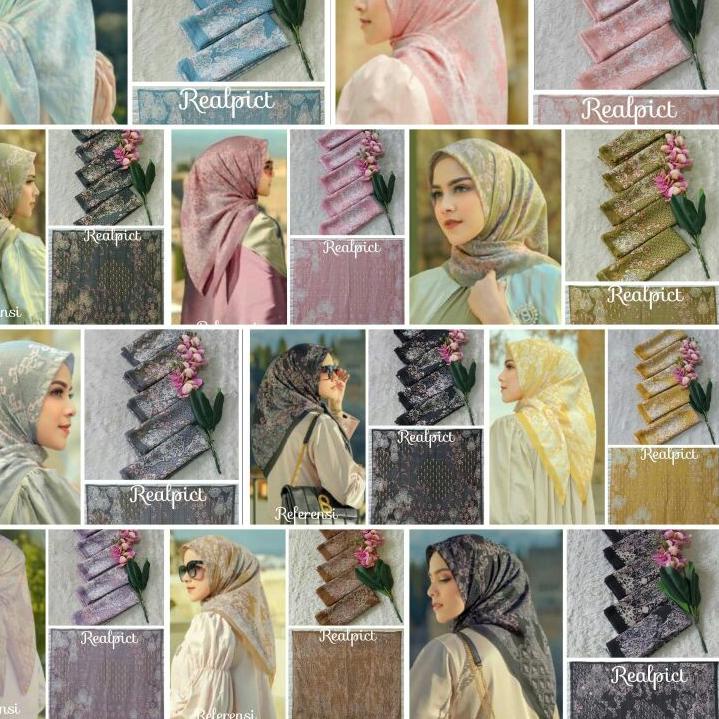 Kerudung Segiempat Voal Motif Lasercut Hijab Voal Motif Lasercut