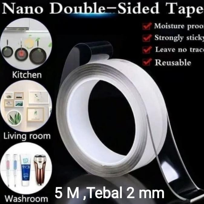 

>*>*>*>*] Nano magic 2mm 3cm X 5M double tape transparant IVY GRIP plester lakba