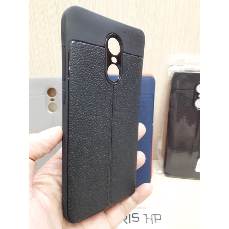 Auto Fokus Redmi Note 4X 5.5 inch Leather Soft Case Redmi Note 4 AUTOFOCUS Motif Kulit Jeruk