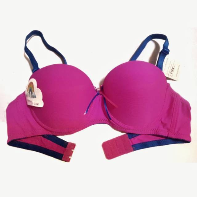 Bra Wanita Rainbow Kawat Setengah Cup Size 34 36 38 Kait 2 / Bh Wanita Rainbow Remaja Setengah Cup