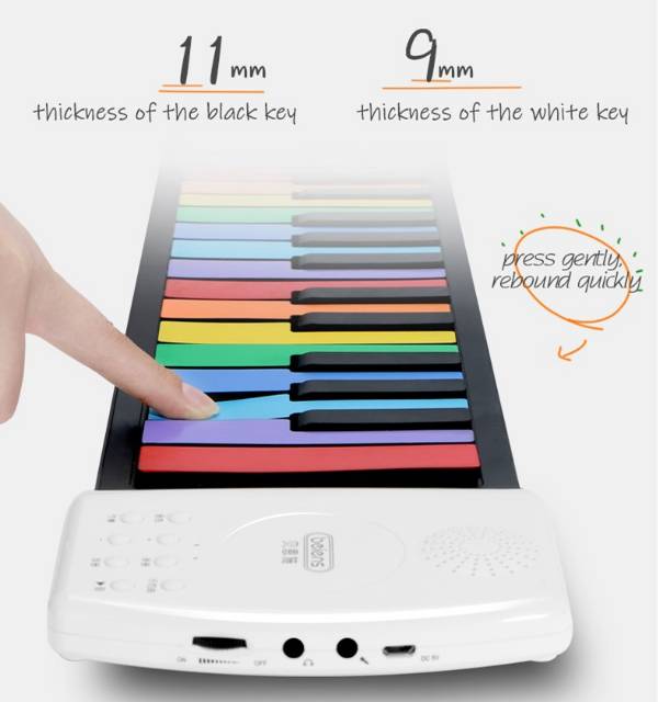 Beiens Piano Lipat Flexible Kids Digital Roll Up Keyboard 49 Key