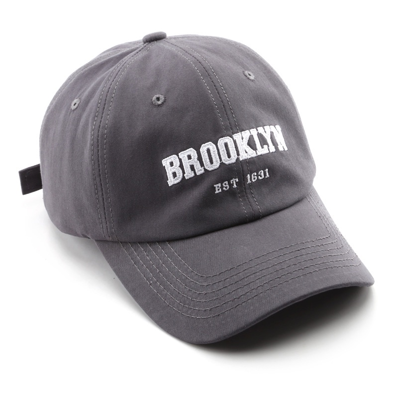 HATSAVENUE-179 Topi Baseball Unisex Soft Material Katun Bordir Brooklyn Lembut