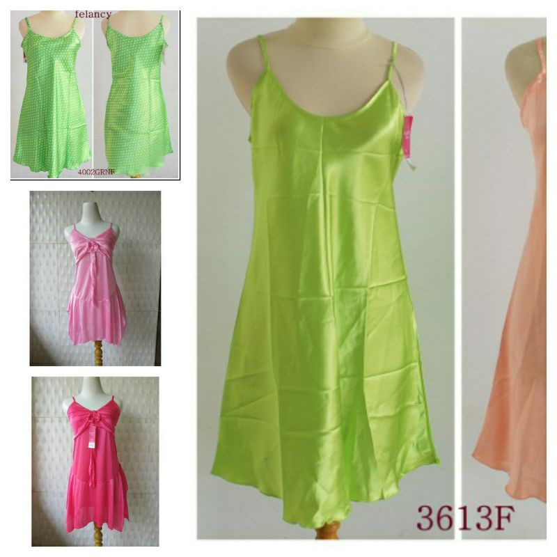 LINGERIE SEXY FELANCY SATIN GREEN SIZE FREE FIT TO SIZE M L