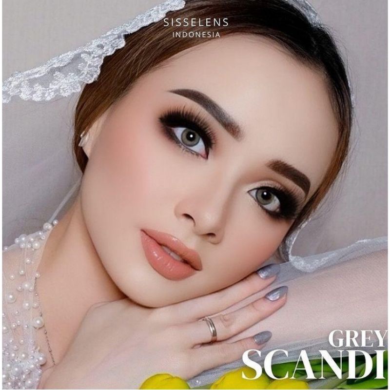 SOFTLENS SISSE LENS SCANDI GRAY/HAZEL/OLIVE NORMAL HINGGA MINUS 14.5mm softlens tanpa ring