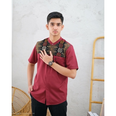 kemko hello toraja michan Baju batik atasan laki-laki kemeja batik pria Baju Atasan Laki Laki  Kemej