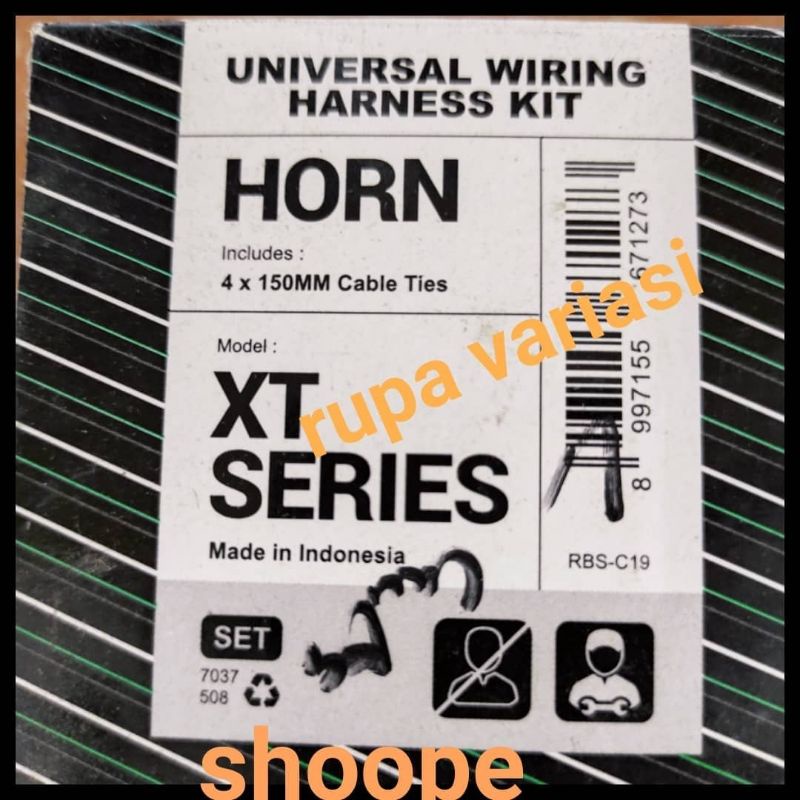 kabel tambahan klakson horn mobil motor + relay universal