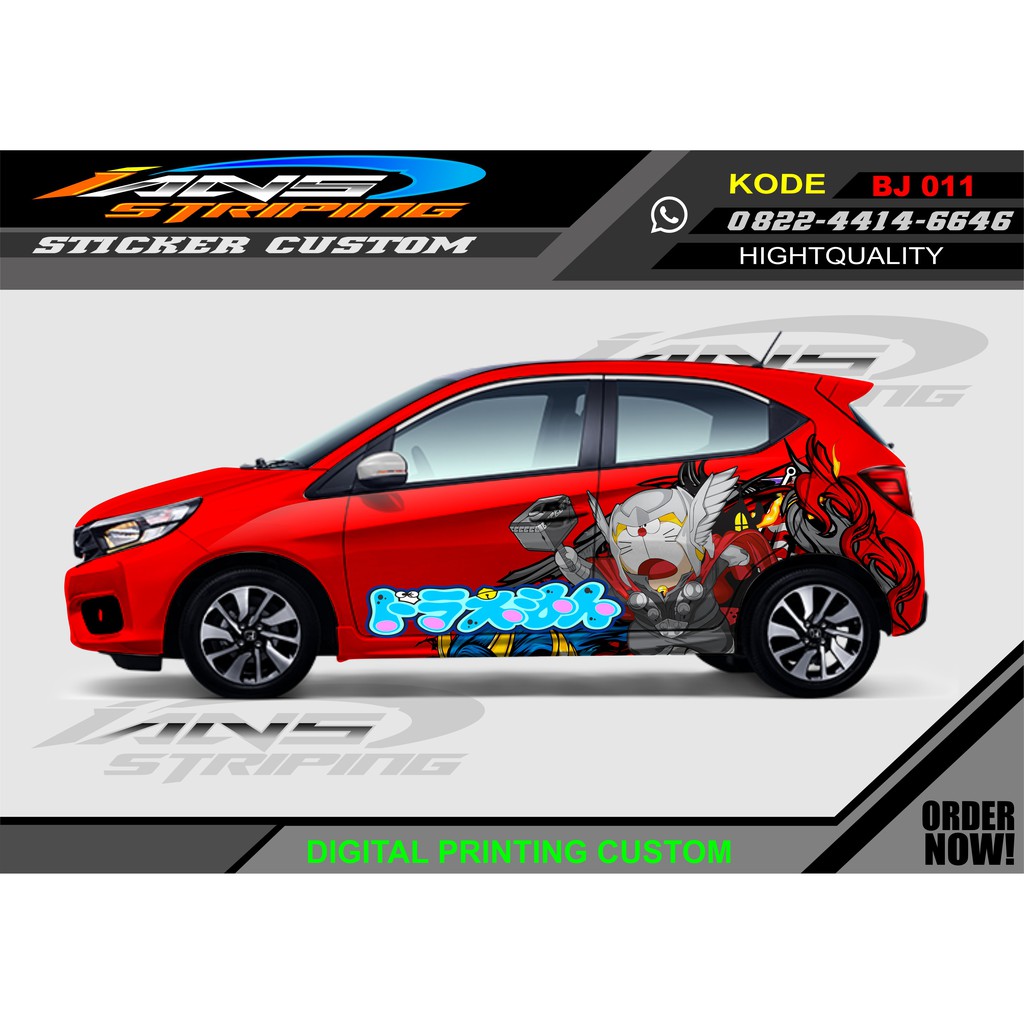 DECAL STICKER HONDA BRIO / PROMO STIKER MOBIL AGYA AYLA / STICKER HONDA JAZZ / STICKER DECAL MOBIL