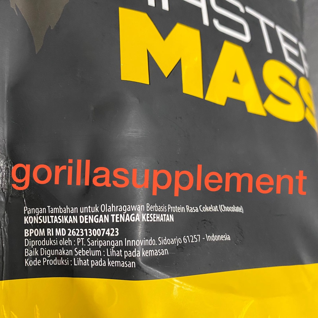 GAINER MASTERMASS GAINER 2LBS 900 GRAM BPOM VECTORLABS VECTOR LABS SUSU PENGGEMUK BADAN FITNESS GYM