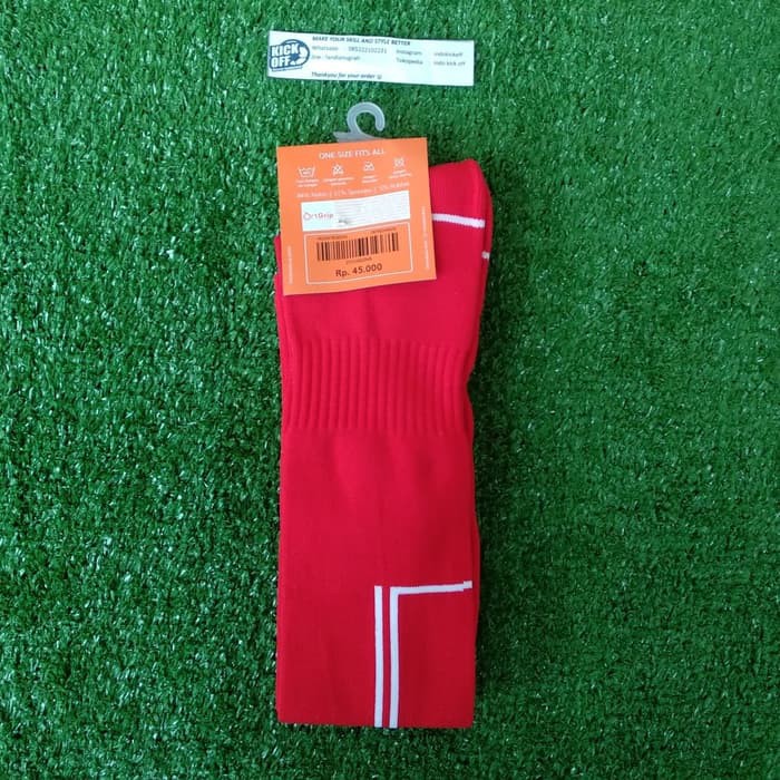 KAOS KAKI FUTSAL / BOLA ORTUSEIGHT HELIOS FB SOCKS  - RED/WHITE