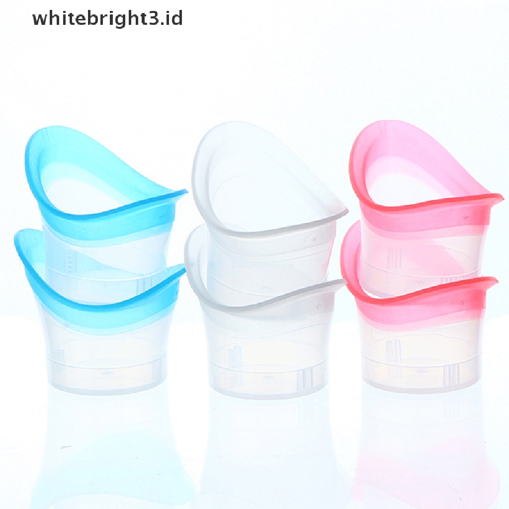 (whitebright3.id) 2pcs / Set Gelas Cuci Mata Bahan Silikon Reusable Untuk Mandi