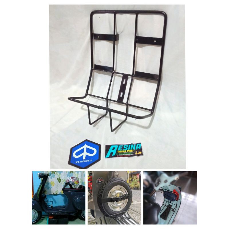 Midle rak midel rack tengah vespa hitam dan croom px sprint pts super ready