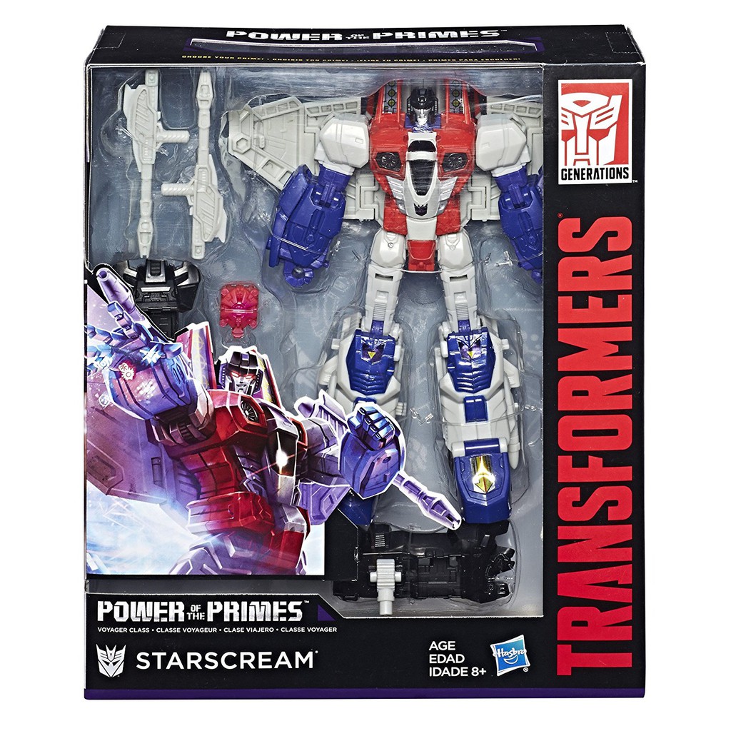 TRANSFORMERS Power of the Primes Voyager Class Starscream Action Figure
