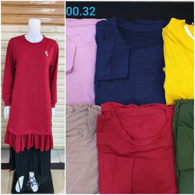 Tunik plisket jumbo model terbaru