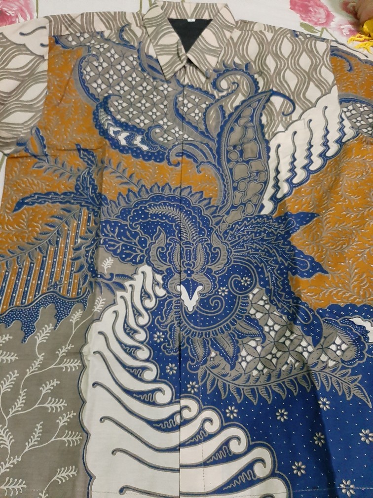 Batik Solo Mahogra Dongker Kemeja Pria Full Furing Katun Sragenan