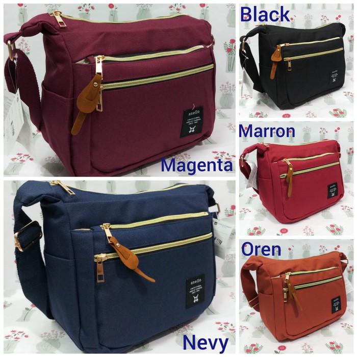 TAS MEWAH TAS SELEMPANG WANITA ANELLO 4Sleting A019 ORIGINAL