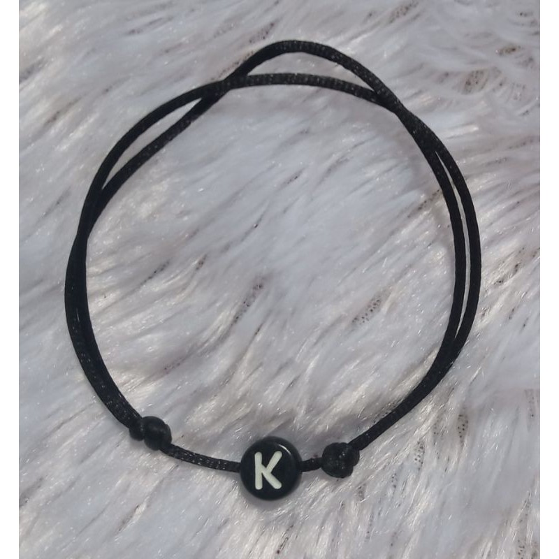 gelang huruf tali satin 1 mm