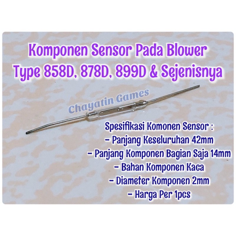 Komponen Sensor Untuk Blower - Solder Uap 857D 858D 878D 899D 2008 &amp; Sejenisnya